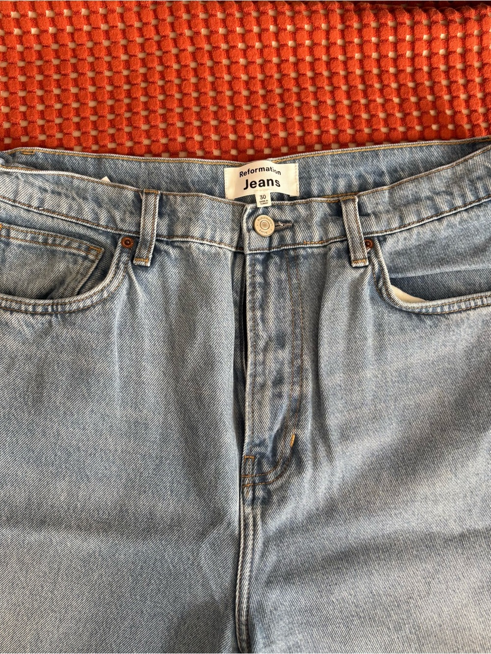 Reformation Light Blue Jeans